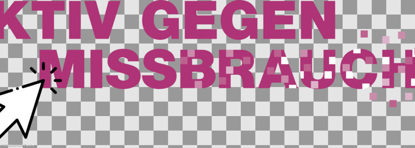 Logo "Aktiv gegen Missbrauch" der Fachstelle für den Umgang mit sexualisierter Gewalt mit Mauszeiger (RGB)
